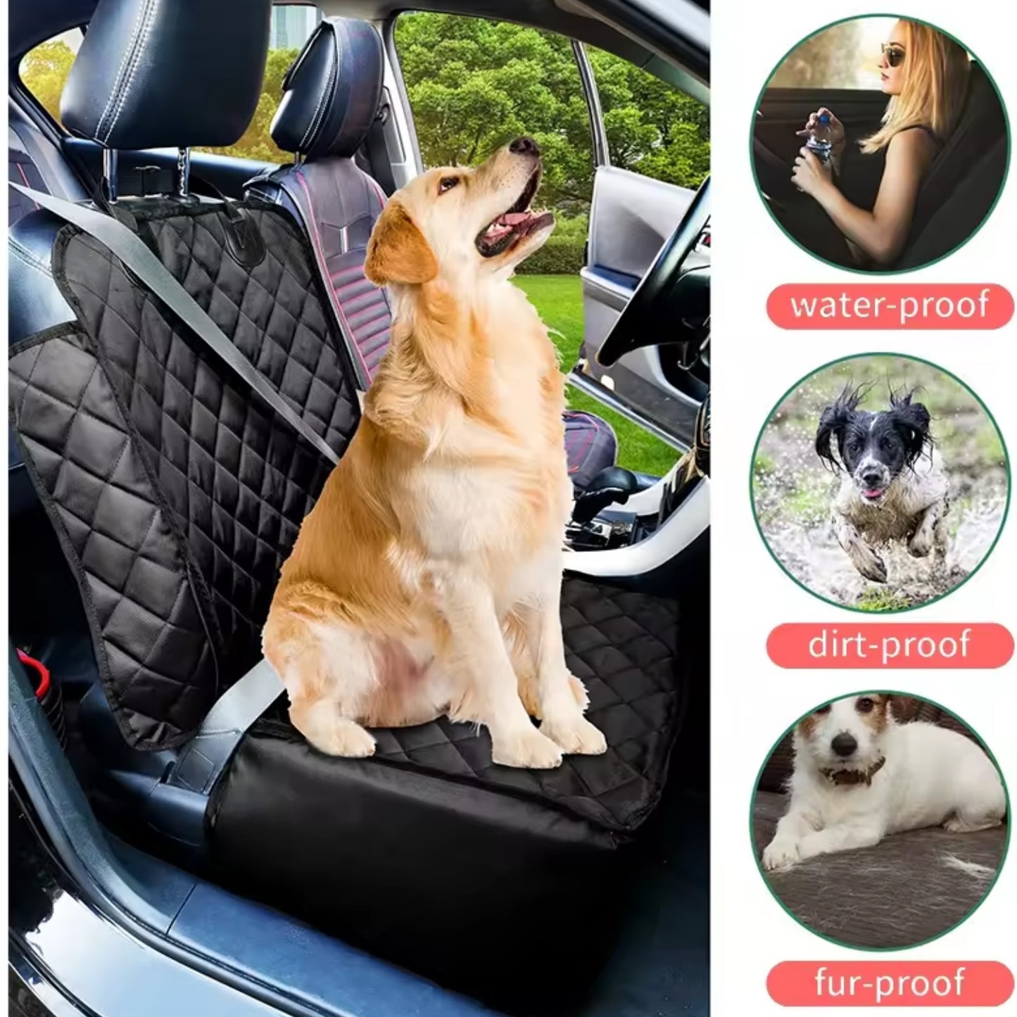 DOg Car Seat Cover, Waterproof Pet Front Seat Cover Vehicle Seat Protection, Scratch Proof & Nonslip Pet Car Seat Protector Dog Seat Cover For Cars, Trucks & SUV