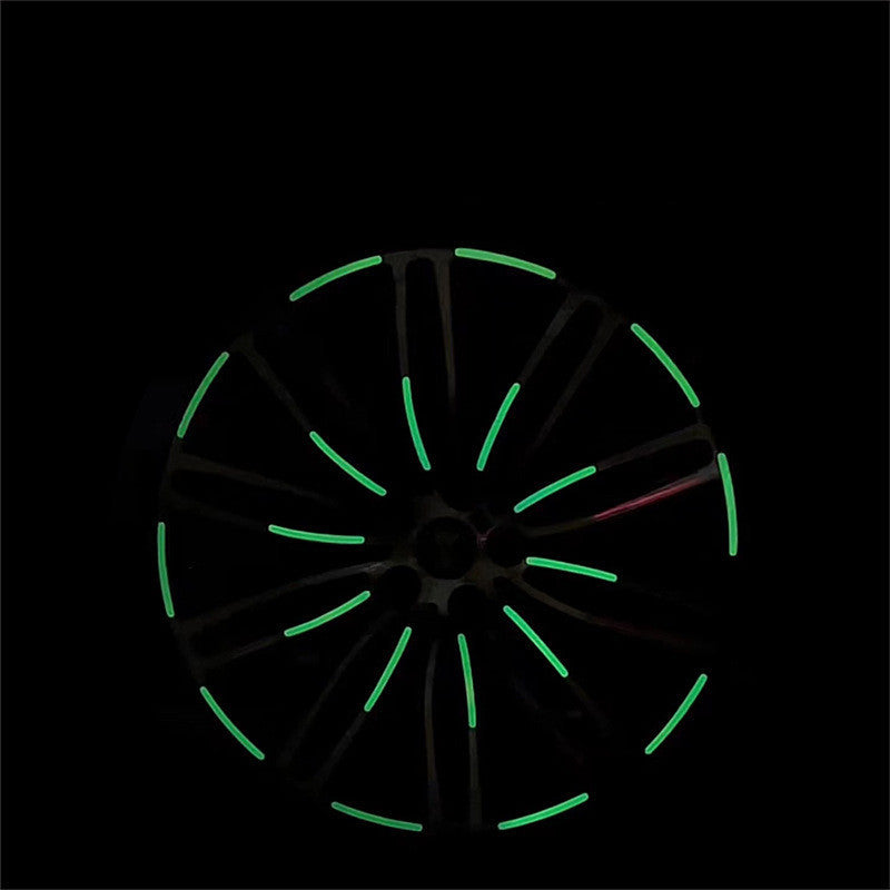 Car Reflective 7 Color Laser Luminous Wheel Stickers Anti-collision Sticker Personalized Creative Motorcycle Electric Car Glow Sticker