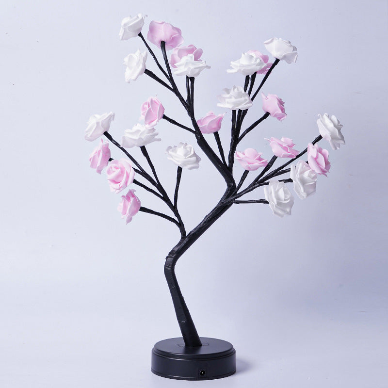 Table Lamp Flower Tree Rose Lamps Fairy Desk Night Lights USB Operated Gifts For Wedding Valentine Christmas Decoration