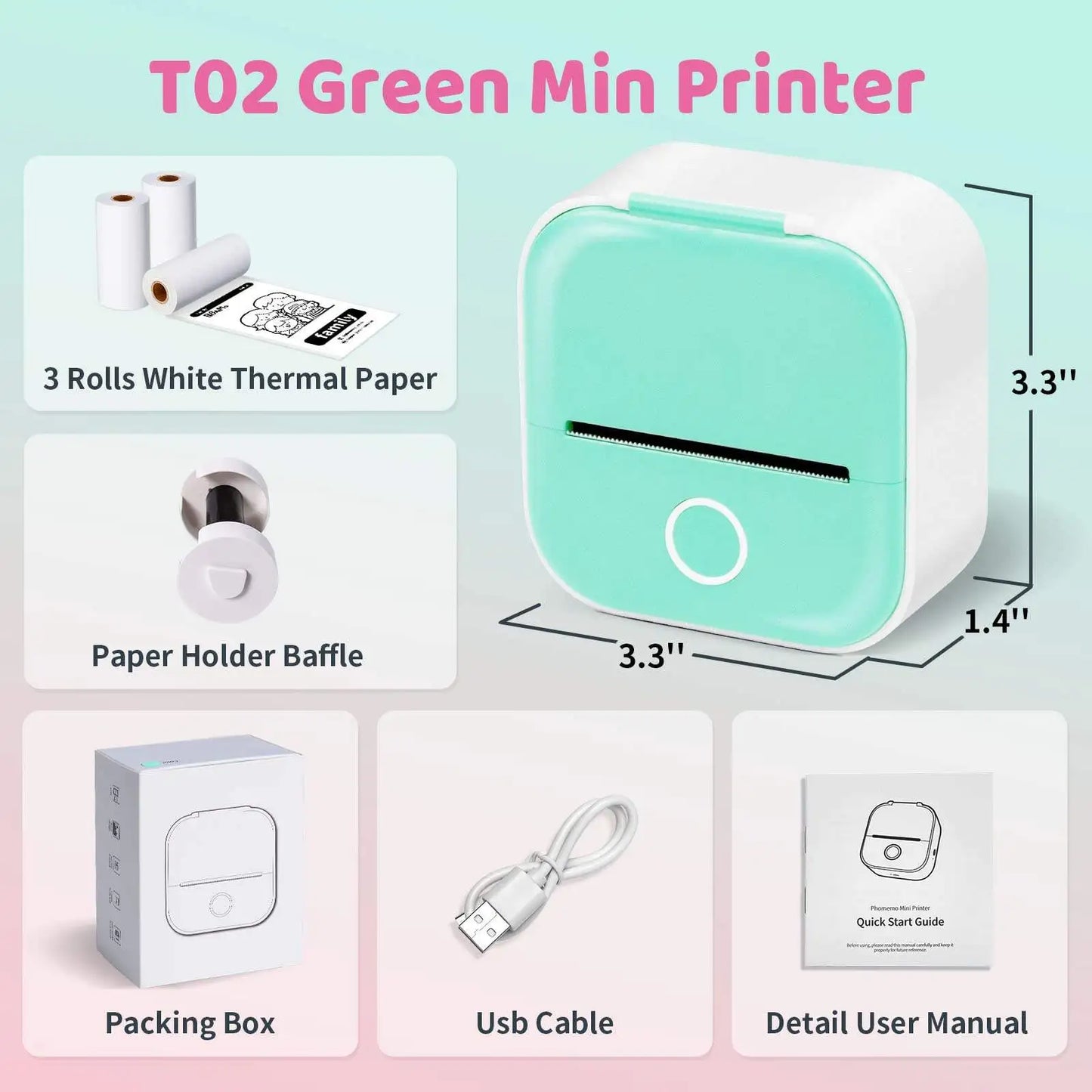 Portable Mini Thermal Label Printer