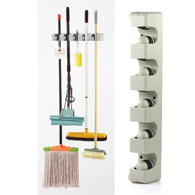 Wall Mount Mop And Broom Holder